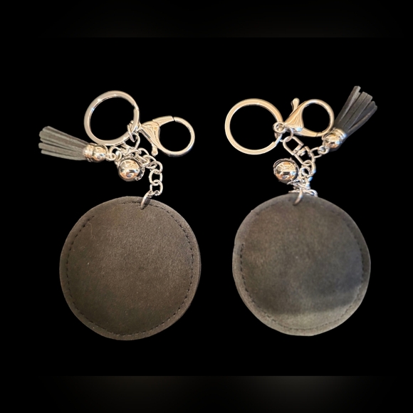 Set of 2 Sparkly Rhinestone Pool Ball Bag Charms – Bling Keychain Accessories - Picture 3 of 3